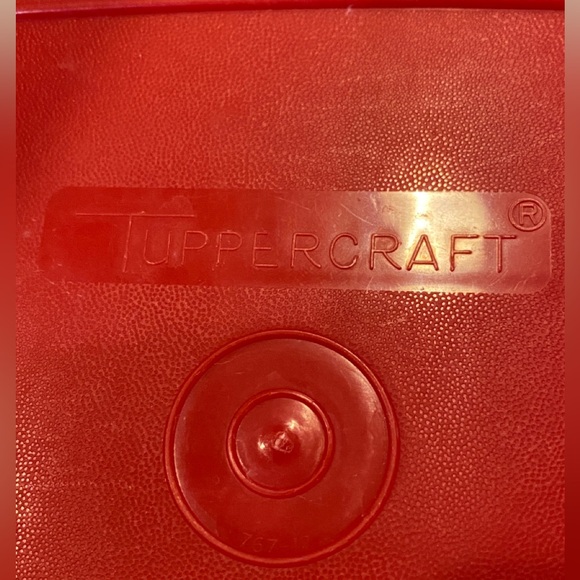 Vintage Tupperware Stow n Go 3 piece rectangle organizer in red and white - Picture 4 of 10